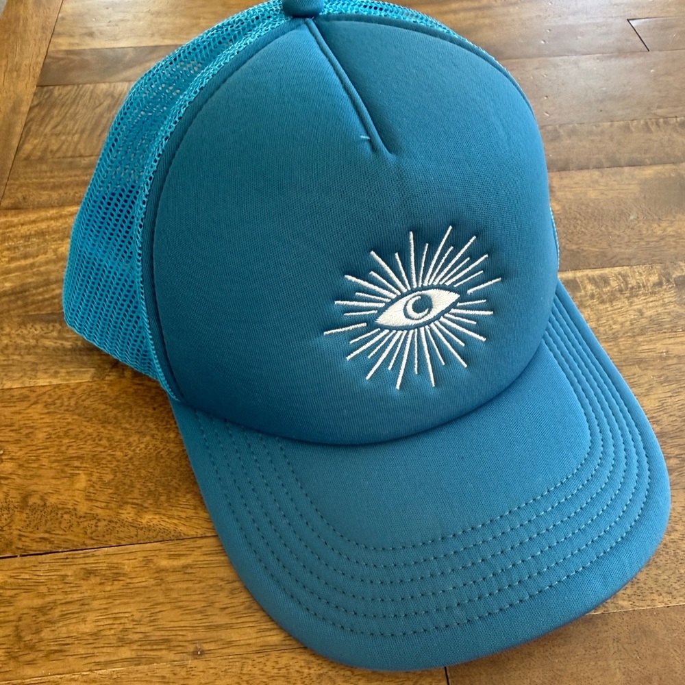 Spiritual Gangster Mesh Trucker Hat Eye Sunburst Design OS Adjustable SnapBack